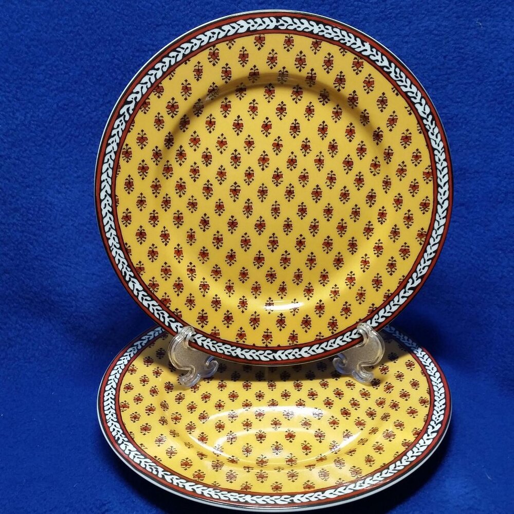 Fitz & Floyd Avignon Salad Plate Set of 2 1970's French Country Provencial